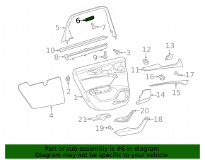 Крючок шторки двери задней левой Audi A6 C8 19-25 черный