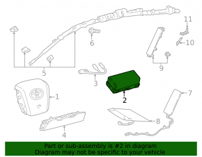 Подушка безопасности airbag пассажирская в торпеде Toyota Prius 50 21-22