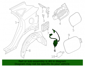 Замок лючка бензобака Hyundai Tucson 25-26 1.6T HEV, 2.5