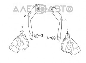 Кронштейн сигнала high VW Touareg 11-17