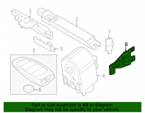 Крепление Keyless Entry Receiver заднее левое Hyundai Tucson 25-26