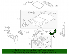 Ручка потолка задняя правая Audi A3 8V 15-16 4d серая