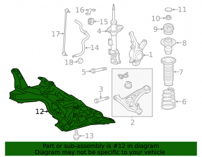 Передній підрамник Toyota Prius C 12-19