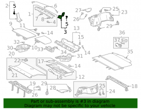 Накладка проема багажника левая Lexus RX300 RX330 RX350 RX400h 04-08 беж