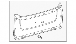 Обшивка дверей багажника нижня Toyota Sienna 11-14 сіра