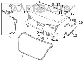 Замок крышки багажника Honda Civic XI FE/FL 22-23 4d