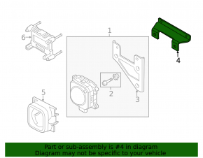 Кронштейн радар круиза Audi A3 8V 15-20 на усилитель, металл