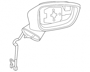 Зеркало боковое правое в сборе Mazda CX-5 13-14 BSM, подогрев