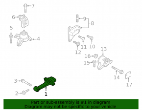 Подушка двигателя задняя Hyundai Sonata 11-15 2.4