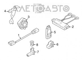 Ключ smart Audi A4 B9 17-21 тип 1, 4 кнопки, потерт, царапины, тычки