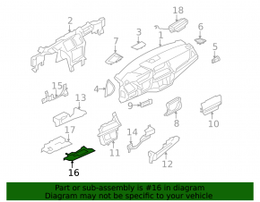 Накладка передней панели пространства ног пассажира BMW X5 E70 07-13 черн, царапины