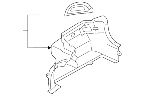 Обшивка арки левая Hyundai Elantra UD 11-16