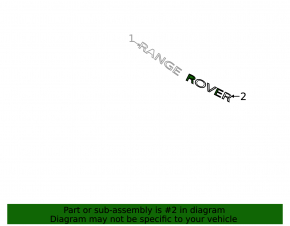 Эмблема надпись ROVER капота Land Rover Range Rover 20-21 рест, серая