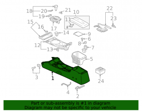 Консоль центральная подлокотник и подстаканники Mitsubishi Galant 04-12