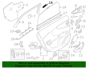 Крючок шторки двери задней правой Audi A6 C7 12-18 черный