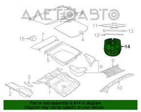 Пенопласт под инструмент Jeep Grand Cherokee WK2 11-22 примят