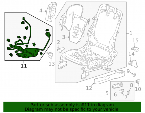 Проводка сидіння водія Honda Accord 13-17