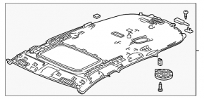 Обшивка стелі Acura MDX 14-16 під люк беж