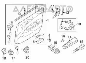 Треугольник накладка двери внутренний передний правый Subaru Forester 08-13 SH