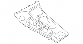 Накладка центральной консоли с подстаканниками Nissan Maxima A36 16-16