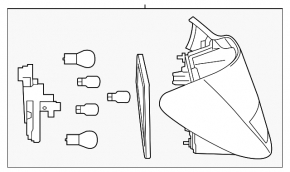 Фонарь левый Mercedes CLA 14-19