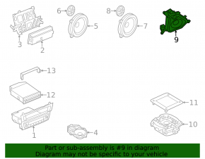 Динамик задней стойки правый BMW X3 F25 11-17 с пищалкой, Harman Kardon