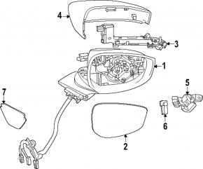 Крышка бокового зеркала левая Mazda CX-90 24-26