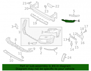 Воздуховод переднего бампера правый Audi Q7 16-19