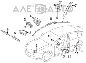 Подушка безопасности airbag переднего правого сиденья Lexus GS350 08-11