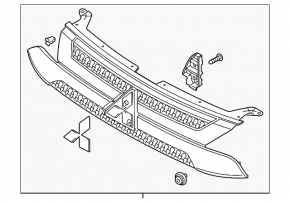 Грати радіатора grill Mitsubishi Outlander 19-20