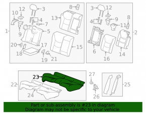 Задний ряд сидений 2 ряд Chevrolet Volt 16- ткань черн