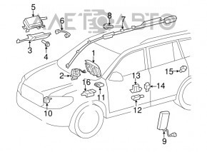 Датчик подушки безопасности передний левый Toyota Highlander 08-10