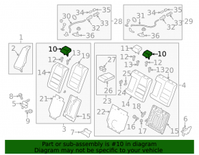 Подголовник 2 ряда левый Mazda 6 14-17 ткань, серая, под химчистку