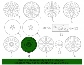 Запасное колесо докатка Subaru Outback 15-19 R17