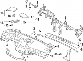 Накладка передней панели боковая правая Subaru Forester 25-26