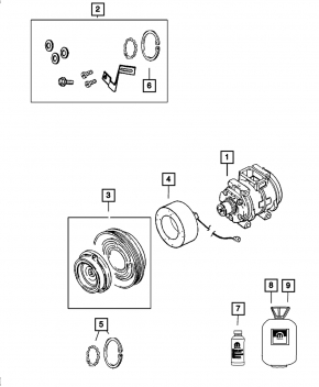 Компрессор кондиционера Dodge Challenger 15-23 3.6