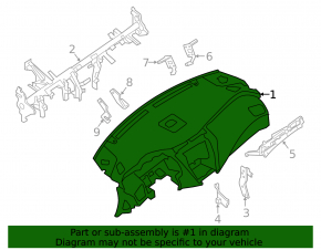 Торпедо передняя панель без AIRBAG Nissan Murano z52 15-18 беж