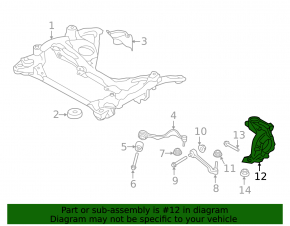 Цапфа передняя правая BMW 3 F30 12-18 RWD