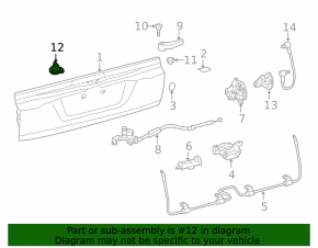 Крюк замка двери багажника Lexus LX570 08-21