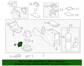 Подстаканник нижний в сборе Toyota Prius V 12-14 темно-серый, царапины
