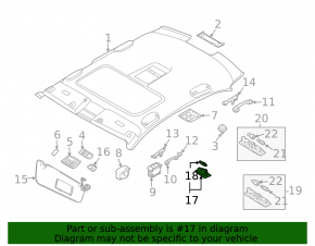 Плафон освещения передний левый BMW X5 E70 07-13 черный