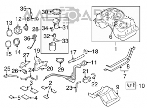 Заливная горловина топливного бака Mazda CX-7 06-09