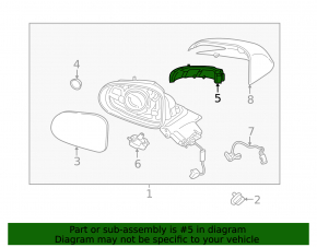Поворотник зеркала правый Hyundai Santa FE 19-23