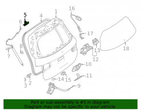 Петля двери багажника правая Mercedes H247 GLA 20-26