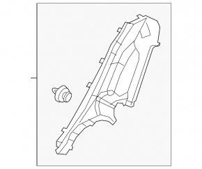 Накладка задньої стійки права нижня Mazda 3 14-18 BM чорний