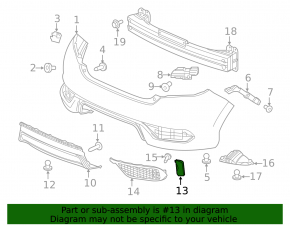 Отражатель заднего бампера правый Honda Civic X FC 16-21 4d