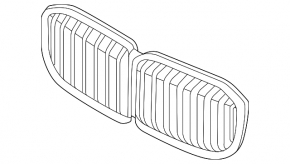 Решетка радиатора BMW X7 G07 23-26 Shadow Line