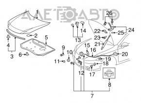 Фиксатор крюк капота Lexus ES350 07-12