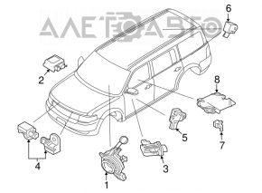Модуль srs airbag компьютер подушек безопасности Ford Flex 09-12 дорест