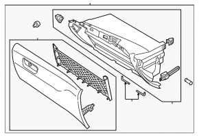Перчаточный ящик, бардачок Ford Fusion mk5 13-16 черный
